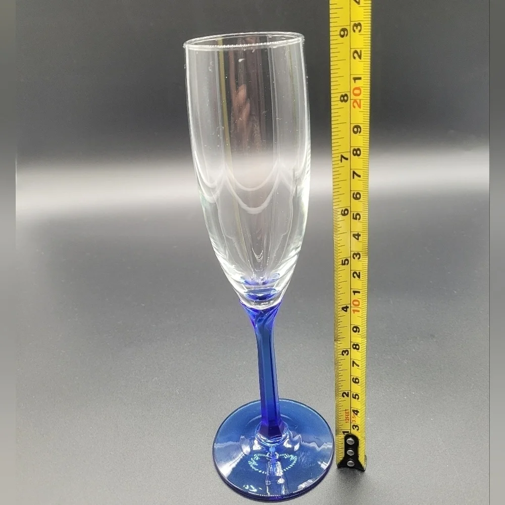 Vintage Blue Libbey Domaine Champagne Glass Flute (Replacement)​​​
